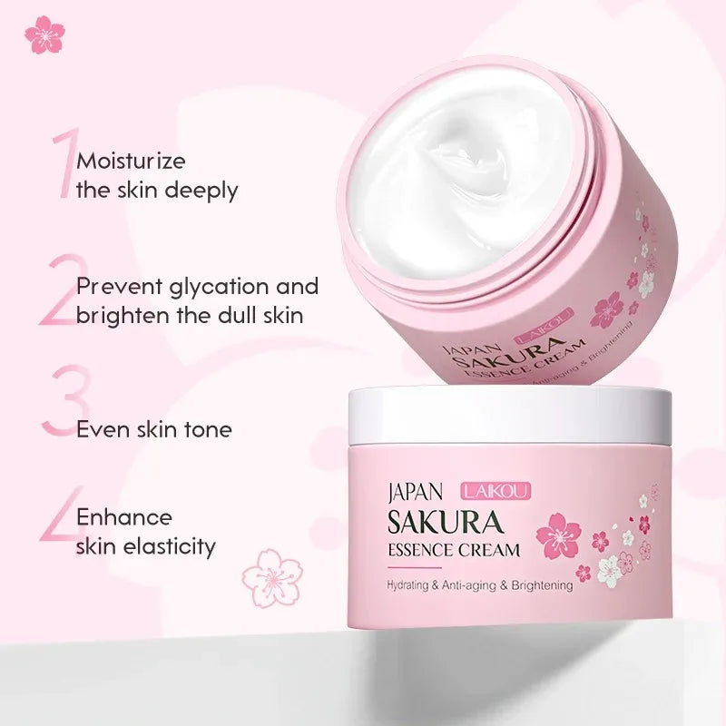 LAIKOU Sakura Hyaluronic Face Cream – Brightening & Oil Control, 25g