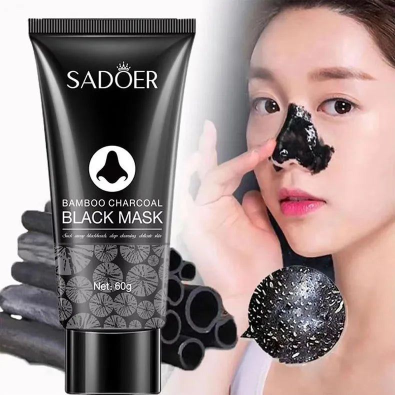 Blackhead & Acne Removal Mask – Bamboo Charcoal Nose & Face Cleanser