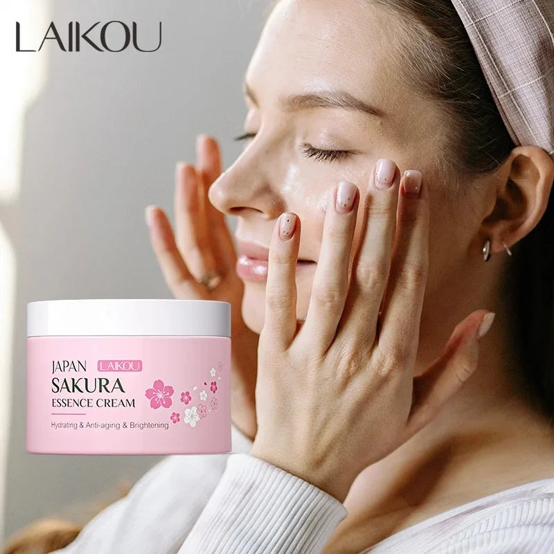 LAIKOU Sakura Hyaluronic Face Cream – Brightening & Oil Control, 25g